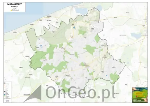 Mapa gminy Karnice